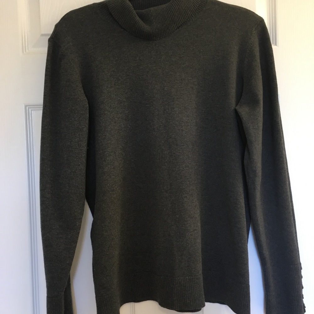 Dark Gray Turtleneck Sweater